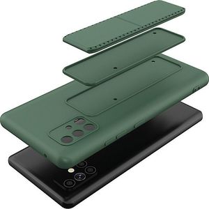 Wozinsky Wozinsky Kickstand Case Elastyczne Silikonowe Etui Z Podstawką Samsung Galaxy A71 Czarny 3