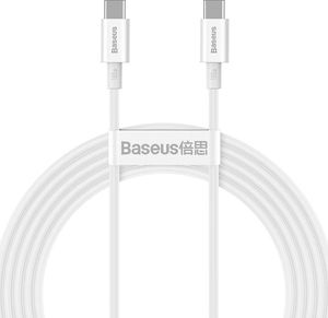 Kabel USB Baseus USB-C - USB-C 2 m Biały (BSU2861WHT) 1