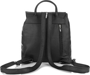 Krateczka Brązowy plecak skórzany damski POLSKI B5 z klapą S41 4