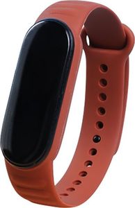 Hurtel Zamienna silikonowa opaska Leather TPU pasek bransoleta bransoletka do Xiaomi Mi Band 6 / Mi Band 5 brązowy 1