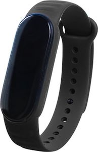 Hurtel Zamienna silikonowa opaska Leather TPU pasek bransoleta bransoletka do Xiaomi Mi Band 6 / Mi Band 5 czarny 1