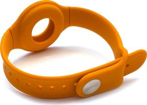 Hurtel Silikonowe elastyczne etui opaska na rękę nadgarstek zawieszka case do lokalizatora Apple AirTag zielony 3
