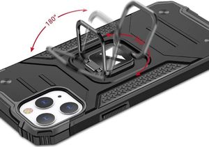 Wozinsky Wozinsky Ring Armor pancerne hybrydowe etui pokrowiec + magnetyczny uchwyt iPhone 13 srebrny 5