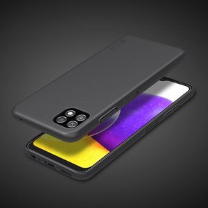Nillkin Nillkin Super Frosted Shield wzmocnione etui pokrowiec + podstawka Samsung Galaxy A22 5G czarny 12
