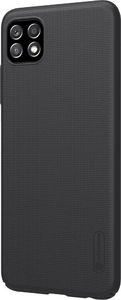 Nillkin Nillkin Super Frosted Shield wzmocnione etui pokrowiec + podstawka Samsung Galaxy A22 5G czarny 3