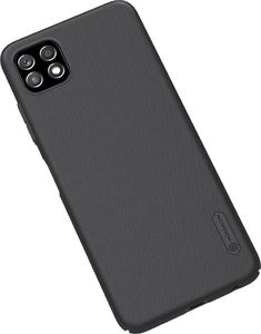 Nillkin Nillkin Super Frosted Shield wzmocnione etui pokrowiec + podstawka Samsung Galaxy A22 5G czarny 5