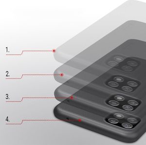 Nillkin Nillkin Super Frosted Shield wzmocnione etui pokrowiec + podstawka Samsung Galaxy A22 5G czarny 10