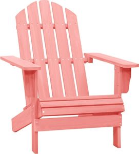vidaXL Krzesło ogrodowe Adirondack, lite drewno jodłowe, różowe 1
