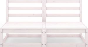 vidaXL 2-osobowa sofa ogrodowa, biała, lite drewno sosnowe 2