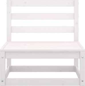 vidaXL 2-osobowa sofa ogrodowa, biała, lite drewno sosnowe 4