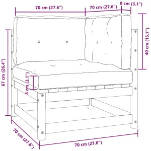 vidaXL Ogrodowe siedzisko narożne z antracytowymi poduszkami, sosnowe 10