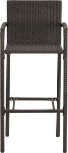 vidaXL 5-cz. zestaw mebli barowych z podłokietnikami, rattan PE, brąz 5