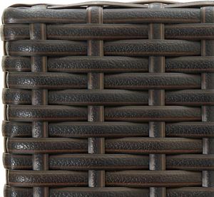 vidaXL 5-cz. zestaw mebli barowych z podłokietnikami, rattan PE, brąz 8