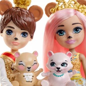 Mattel Enchantimals Królewskie Lalki Braylee & Bannon Bear Niedźwiadki 2-pak GYJ07 5