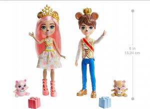 Mattel Enchantimals Królewskie Lalki Braylee & Bannon Bear Niedźwiadki 2-pak GYJ07 6