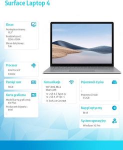 Laptop Microsoft Surface Laptop 4 13" (5F1-00043) 4