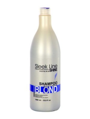 Stapiz Sleek Line Blond Shampoo Szampon z jedwabiem do włosów blond 1000ml 1