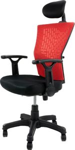 Krzesło biurowe Artnico Mesh B20 Czarno-czerwone 1