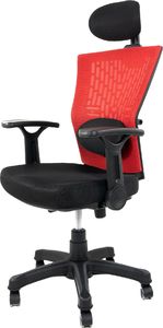 Krzesło biurowe Artnico Mesh B30 Czarno-czerwone 1