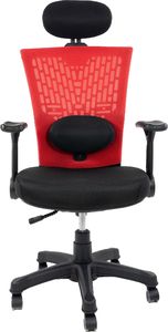 Krzesło biurowe Artnico Mesh B30 Czarno-czerwone 13