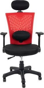 Krzesło biurowe Artnico Mesh B30 Czarno-czerwone 2