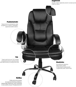 Krzesło biurowe Artnico Iris Czarne 4