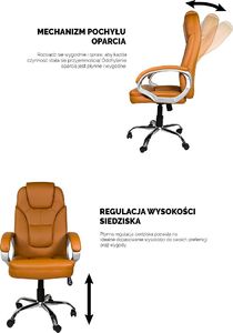 Krzesło biurowe Artnico Iris Jasnobrązowe 6