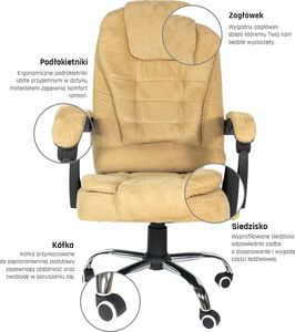 Krzesło biurowe Artnico  Velo 1.0 Jasnobrązowe 4