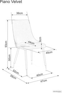 Signal Krzesło PIANO B VELVET zielone 9