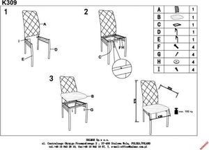 Halmar Krzesło K309 jasno szare 10