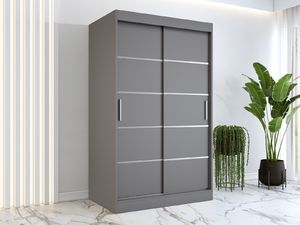 MKPOL Szafa przesuwna MODUO COMFORT 120 antracyt z listwami 3