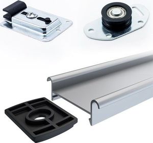 MKPOL Szafa przesuwna MODUO COMFORT 90 biała mat/antracyt gładka 4