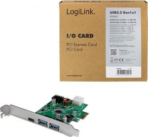 Kontroler LogiLink PCIe 2.0 x1 - USB 3.2 Gen 1 + USB-C (PC0090) 3