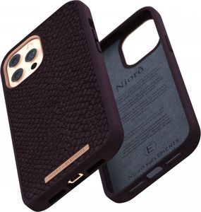 Njord by Elements Njord by Elements Etui z islandzkiej skóry łososia do iPhone 12 Pro Max purpurowe 10