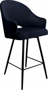 Atos Krzesło barowe Velvet czarna podstawa MG19 1