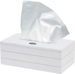 Vilde Biały pojemnik na chusteczki higieniczne, papierowe, chustecznik, podajnik, 23x13,5x9 cm 1