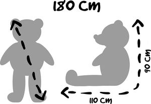 TEDBI TEDBI DUŻY MIŚ PLUSZOWY 180 cm BEŻOWY 4