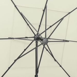 vidaXL 4-poziomowy parasol na aluminiowym słupku, piaskowy, 250x250 cm 2
