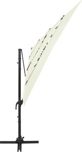 vidaXL 4-poziomowy parasol na aluminiowym słupku, piaskowy, 250x250 cm 3