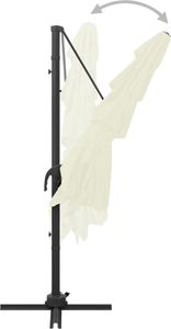 vidaXL 4-poziomowy parasol na aluminiowym słupku, piaskowy, 250x250 cm 5