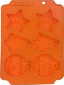 Orion Forma do pieczenia ciastek, silikonowa, świąteczna, bombki, choinka, gwiazda 3