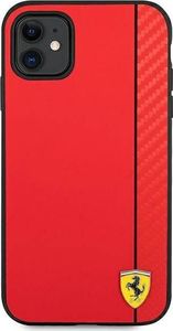 Ferrari Ferrari FESAXHCN61RE iPhone 11 6,1" czerwony/red hardcase On Track Carbon Stripe 3