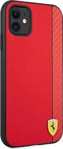 Ferrari Ferrari FESAXHCN61RE iPhone 11 6,1" czerwony/red hardcase On Track Carbon Stripe 4