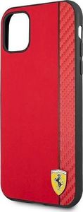 Ferrari Ferrari FESAXHCN61RE iPhone 11 6,1" czerwony/red hardcase On Track Carbon Stripe 6