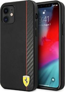 Ferrari Ferrari FESAXHCP12SBK iPhone 12 mini 5,4" czarny/black hardcase On Track Carbon Stripe 1