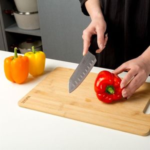 NAVA Nóż kuchenny stalowy, SANTOKU, azjatycki, japoński, do siekania, ACER, 30 cm 3
