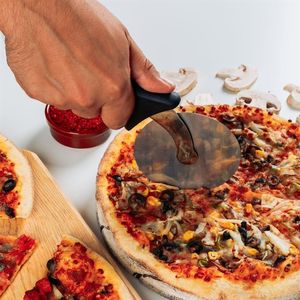 Excellent Houseware Nóż okrągły stalowy do pizzy z osłonką, radełko do krojenia, porcjowania, 20,5 cm 6