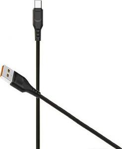 Kabel USB Denmen USB-A - USB-C 1 m Czarny (29349) 3
