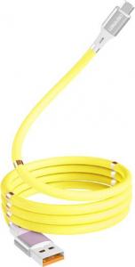 Kabel USB Denmen USB-A - USB-C 1 m Żółty (29365) 2
