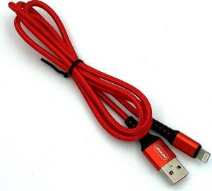 Kabel USB Denmen USB-A - microUSB 1 m Czerwony (29354) 1